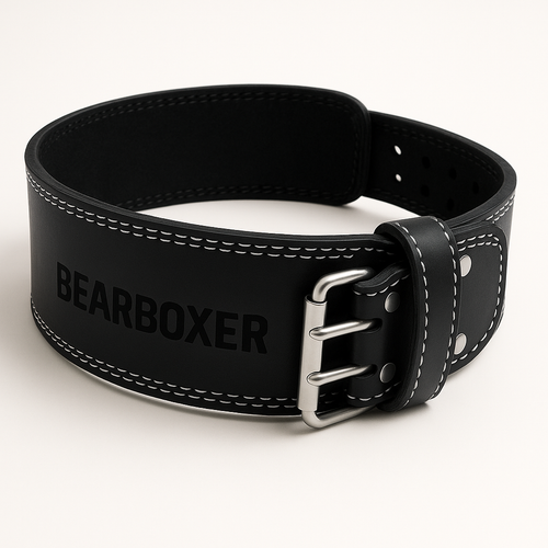 CINTURON GIMNASIO DE CUERO DOBLE HEBILLA 7mm BEARBOXER
