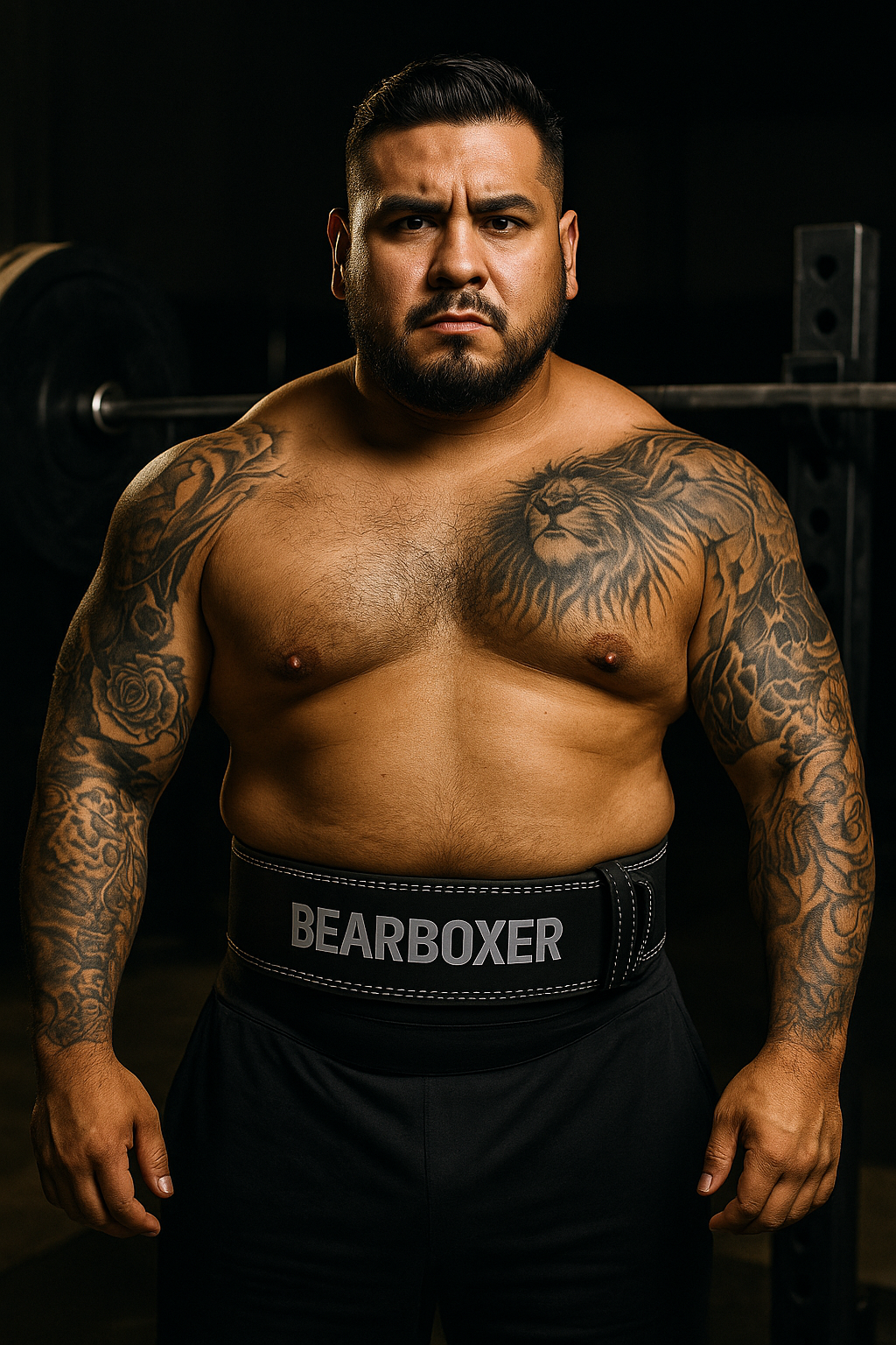 CINTURON GIMNASIO DE CUERO DOBLE HEBILLA 7mm BEARBOXER